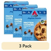 (3 pack) Atkins Soft and Chewy Chocolate Chip Protein Cookie, Keto Friendly, High Protein, Low Carb, 4 Count