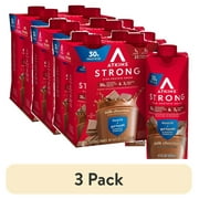 (3 pack) Atkins Strong, High Protein Shake, Milk Chocolate, 30g of Protein, 4 Count