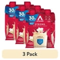 thumbnail image 1 of (3 pack) Atkins Strong, High Protein Shake, Vanilla, 30g of Protein, High Fiber, 4 Count, 1 of 10