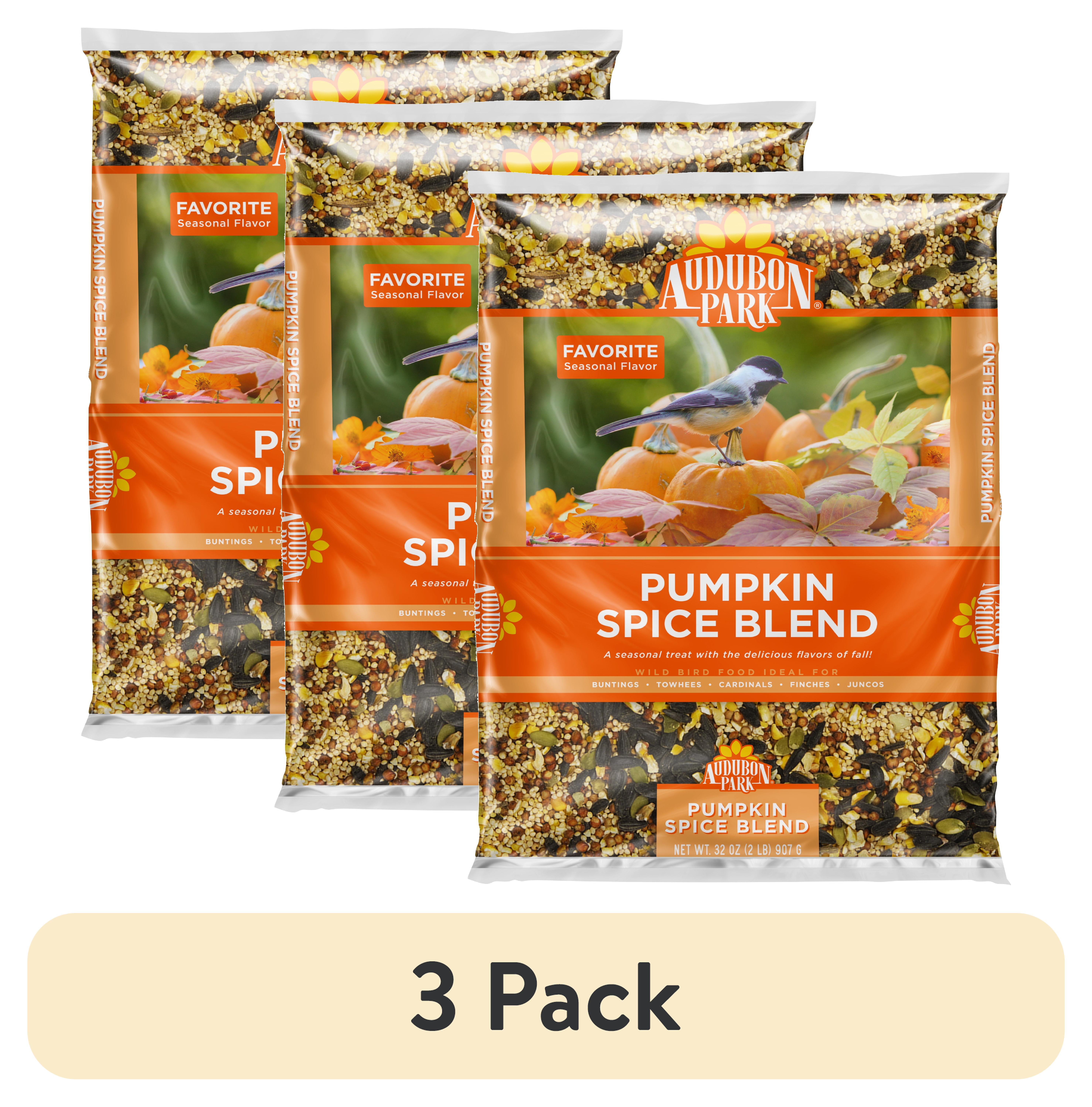 (3 pack) Audubon Park Pumpkin Spice Wild Bird Seed, Dry, 1 Count, 2 lb Bag