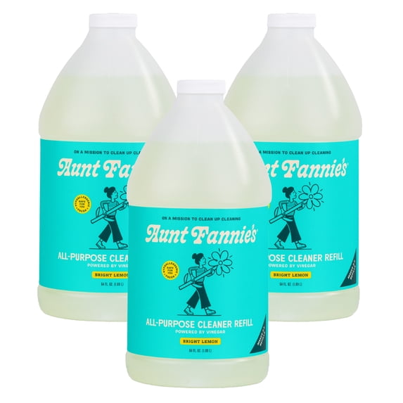 (3 pack) Aunt Fannie’s All-Purpose Cleaning Vinegar, Lemon Scent, 64 oz