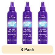 (3 pack) Aussie Instant Freeze Non-Aerosol Hair Spray for All Hair Types, Wavy Hair, and Straight Hair, 8.5 fl oz