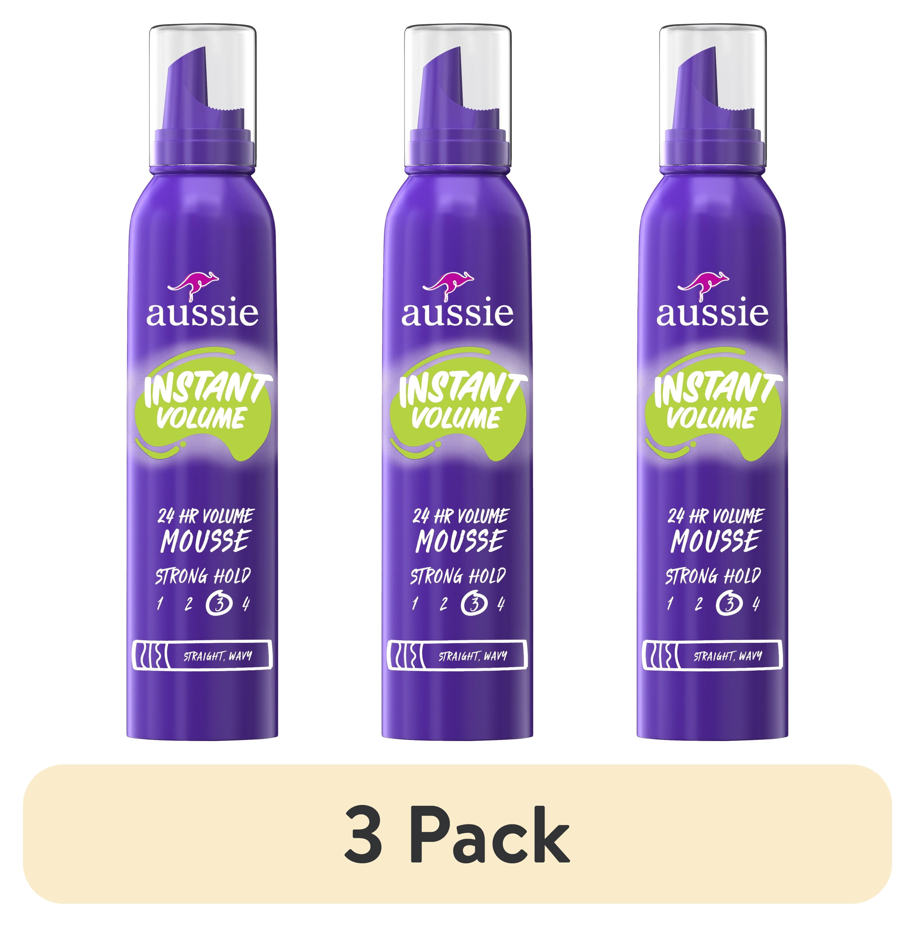 (3 pack) Aussie Instant Volume Mousse, 24-hour Volume Mousse, 6 oz