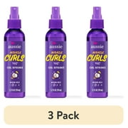 3 pack Aussie Miracle Curls Curl Refresher Spray for Frizzy Hair, Silicone Free 5.7 fl oz