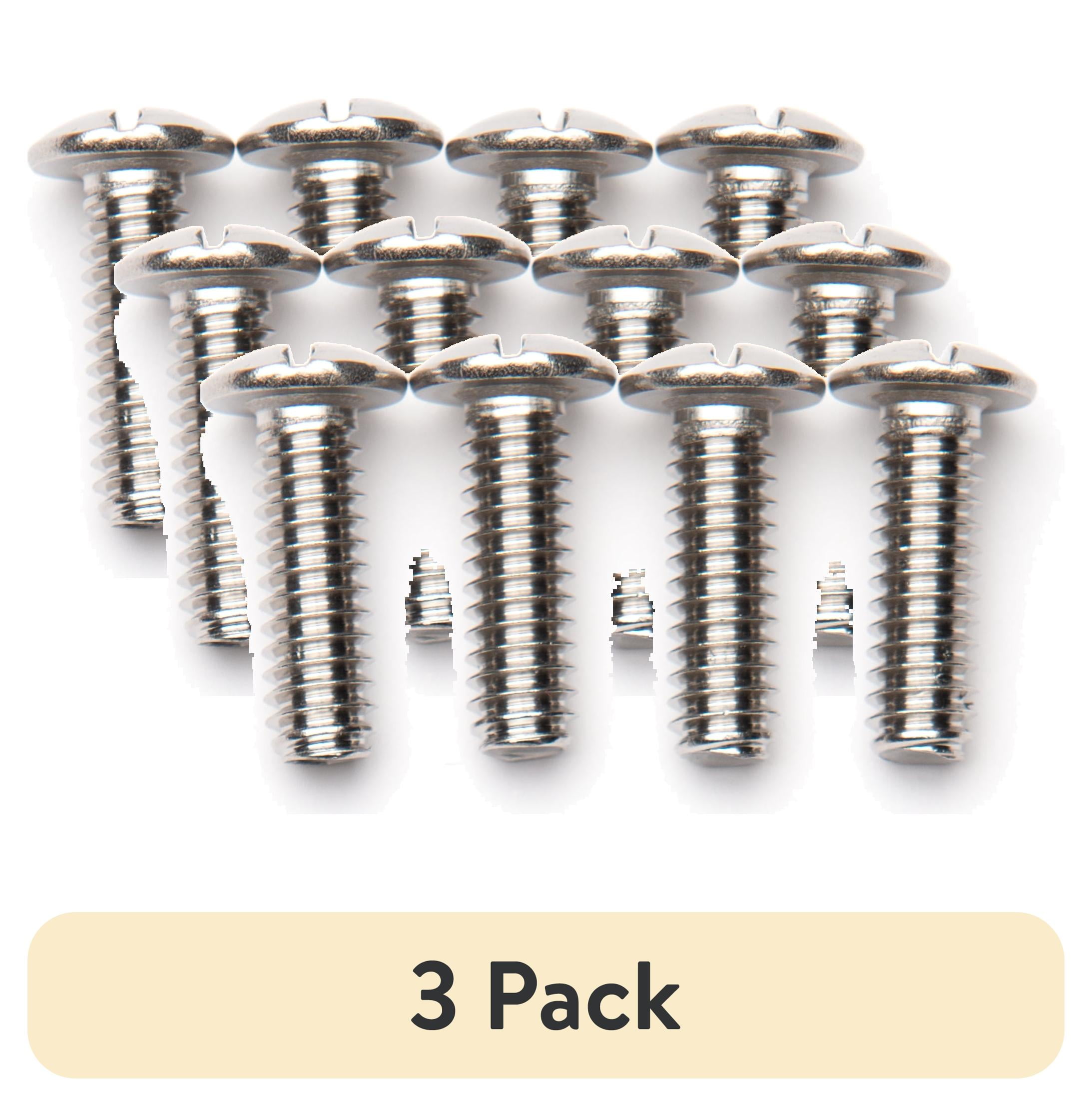 (3 pack) Auto Drive 12-Piece Stainless Steel Automotive License Plate Fasteners