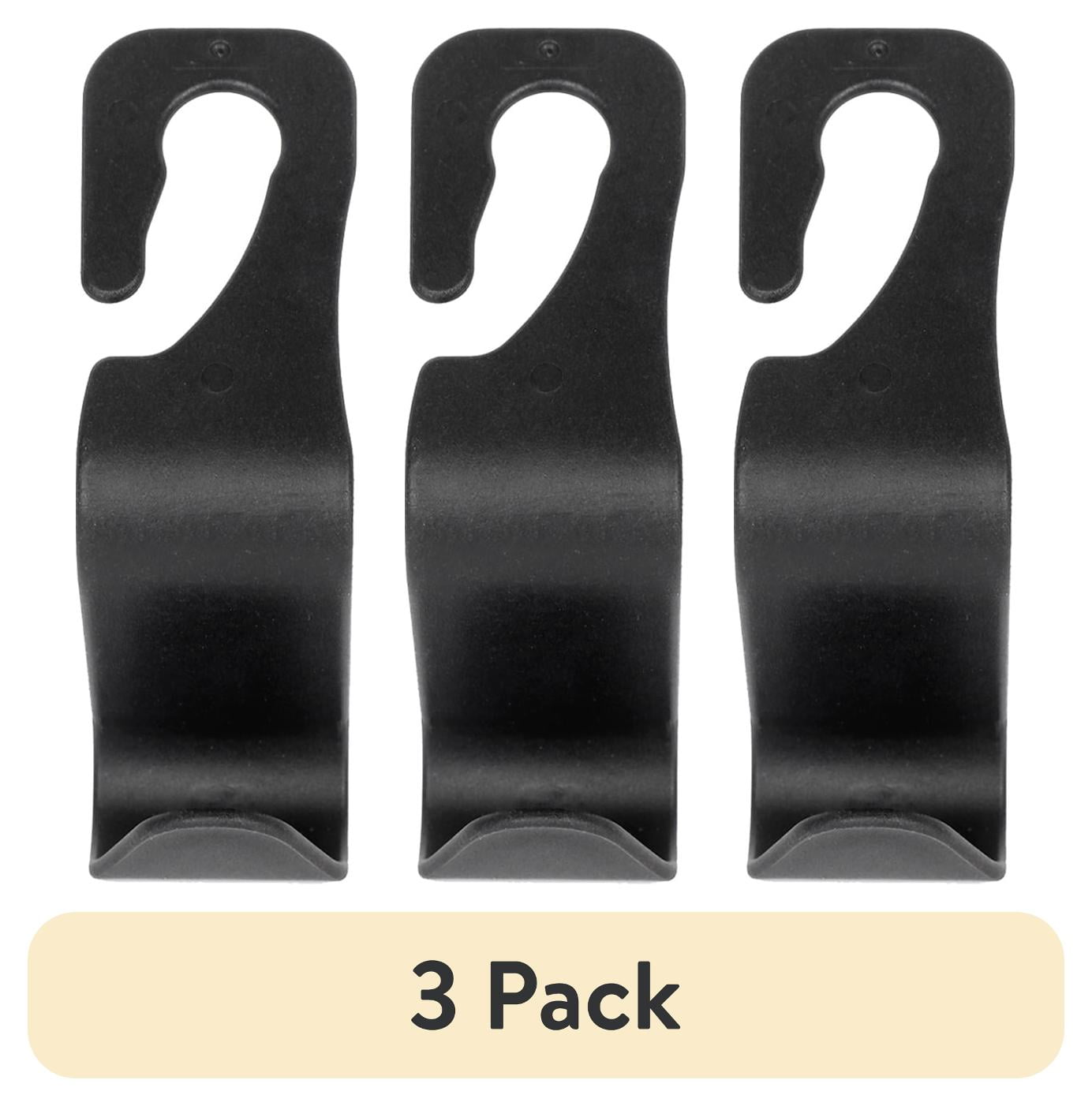 (3 pack) Auto Drive Black Universal Headrest Hooks, 4 pack, for Cars, Trucks, Vans, and SUV's