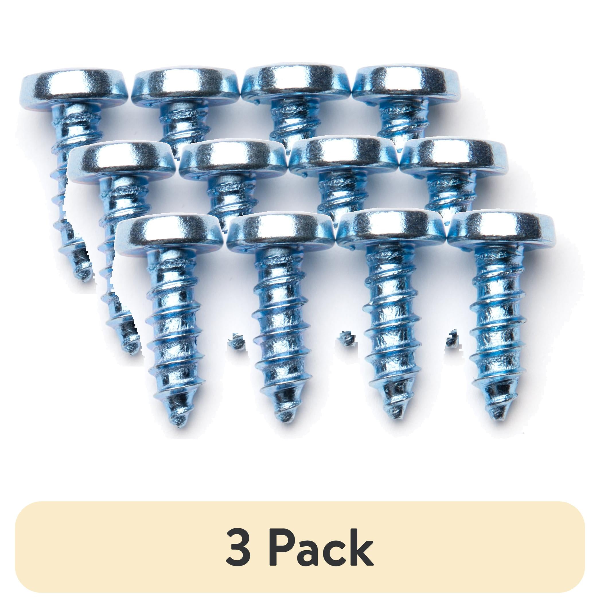 (3 pack) Auto Drive 8-Piece License Plate Fasteners, 93323W