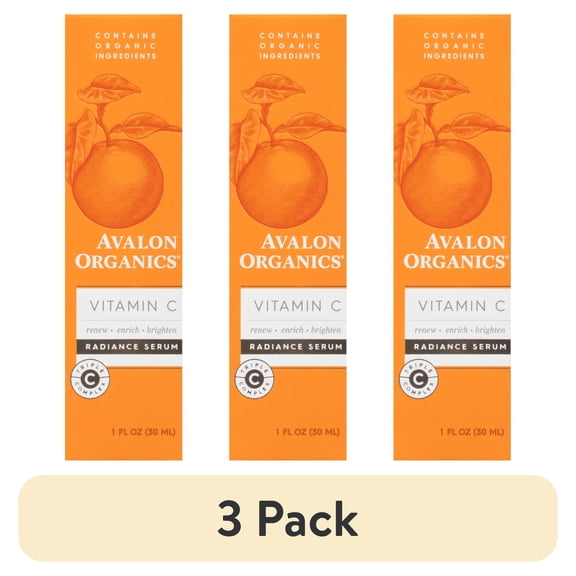 (3 pack) Avalon Organics Vitamin C Radiance Serum, 1 fl. oz.