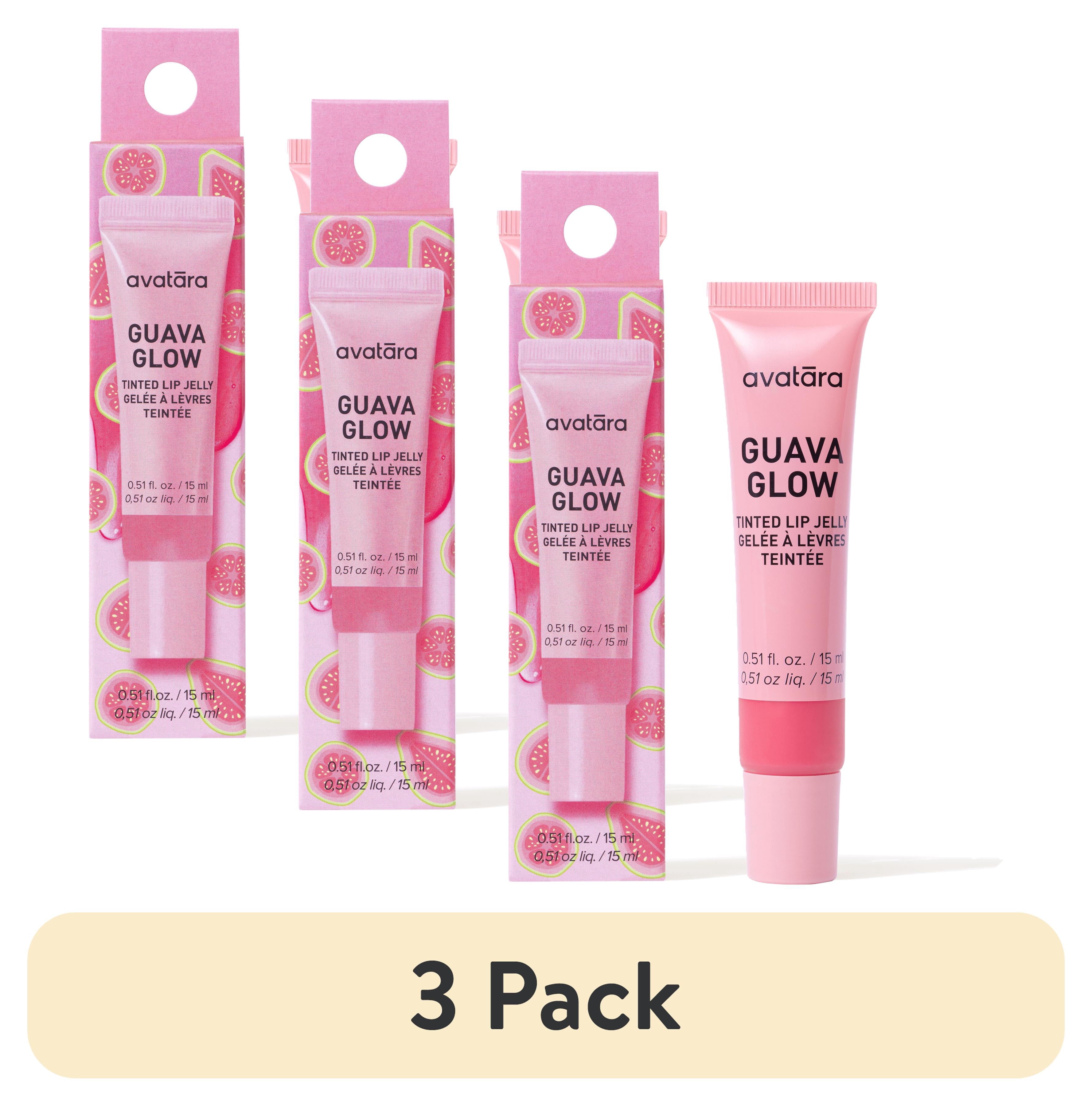 (3 pack) Avatara Guava Glow Tinted Lip Jelly, Lip Balm