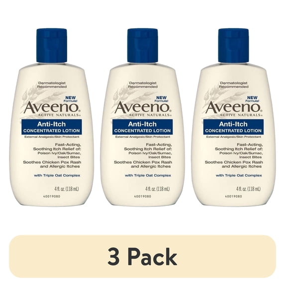 (3 pack) Aveeno Anti-Itch Concentrated Lotion - 4 oz