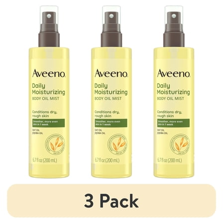 (3 pack) Aveeno Daily Moisturizing Body Oil Mist with Oat Oil, 6.7 fl. oz