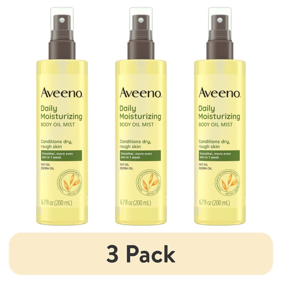 (3 pack) Aveeno Daily Moisturizing Body Oil Mist with Oat Oil, 6.7 fl. oz