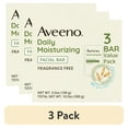 thumbnail interactive-video image 1 of (3 pack) Aveeno Daily Moisturizing Facial Cleanser Bar, Face Wash for Dry Skin, 3.5 oz, 3 Pack, 1 of 10