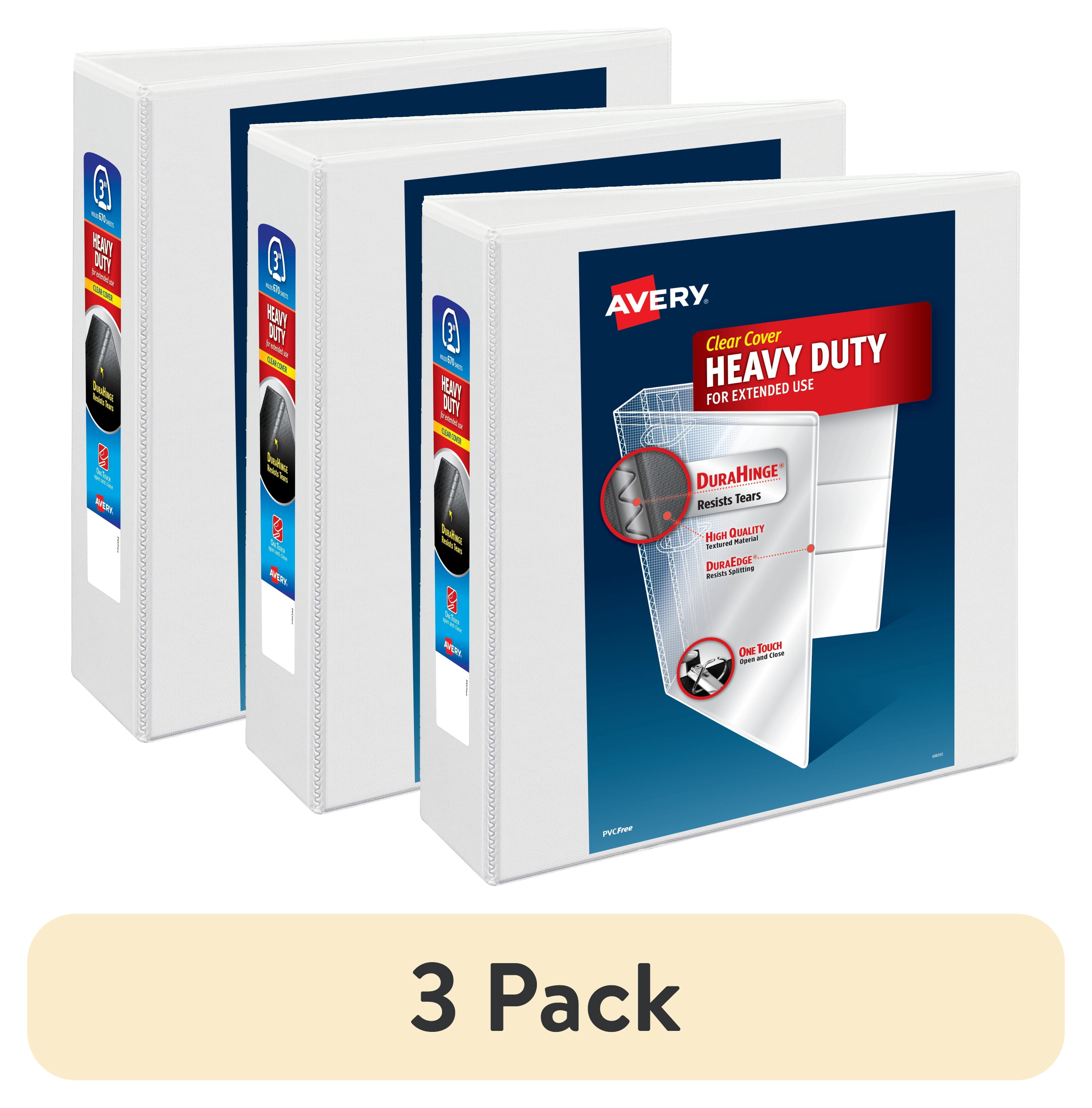 (3 pack) Avery Heavy-Duty View Binder, 3