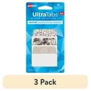 (3 pack) Avery Ultrabs Luxe, Multi-Use Style, 2" x 1.5", Film, Write-on Tab, Assorted Silver, 18 Tabs