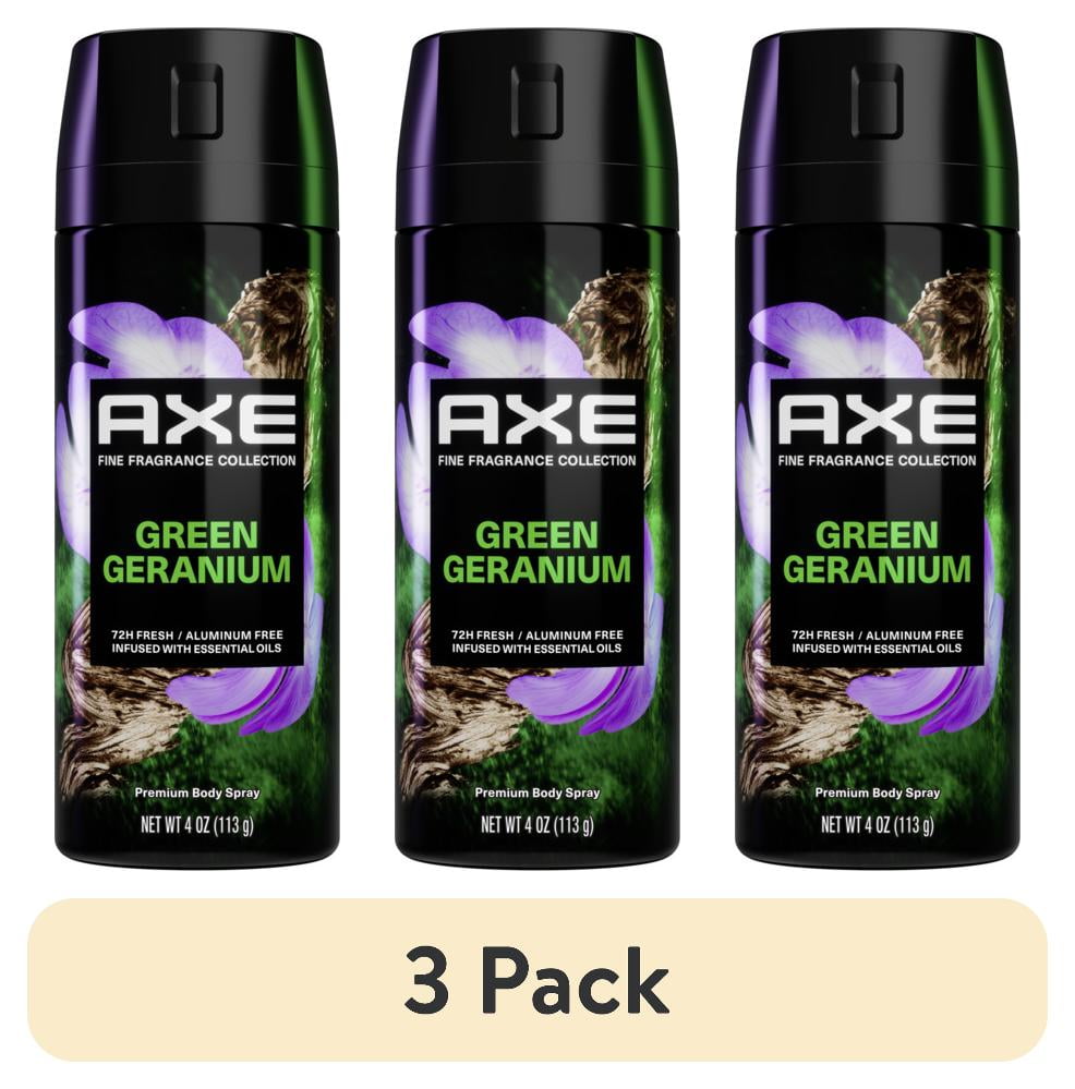 3 pack) Axe Men's Deodorant Spray, Freshness Emerald Sage Aluminum