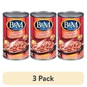 (3 pack) B&M Bacon & Onion Baked Beans, Canned Beans, 28 oz Can