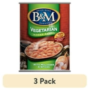 (3 pack) B&M Vegetarian Baked Beans, Vegetarian, Shelf-Stable, 28 oz Can