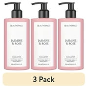 (3 pack) BEAUTYSPACE Jasmine and Rose Hand Lotion, 11.83 fl oz