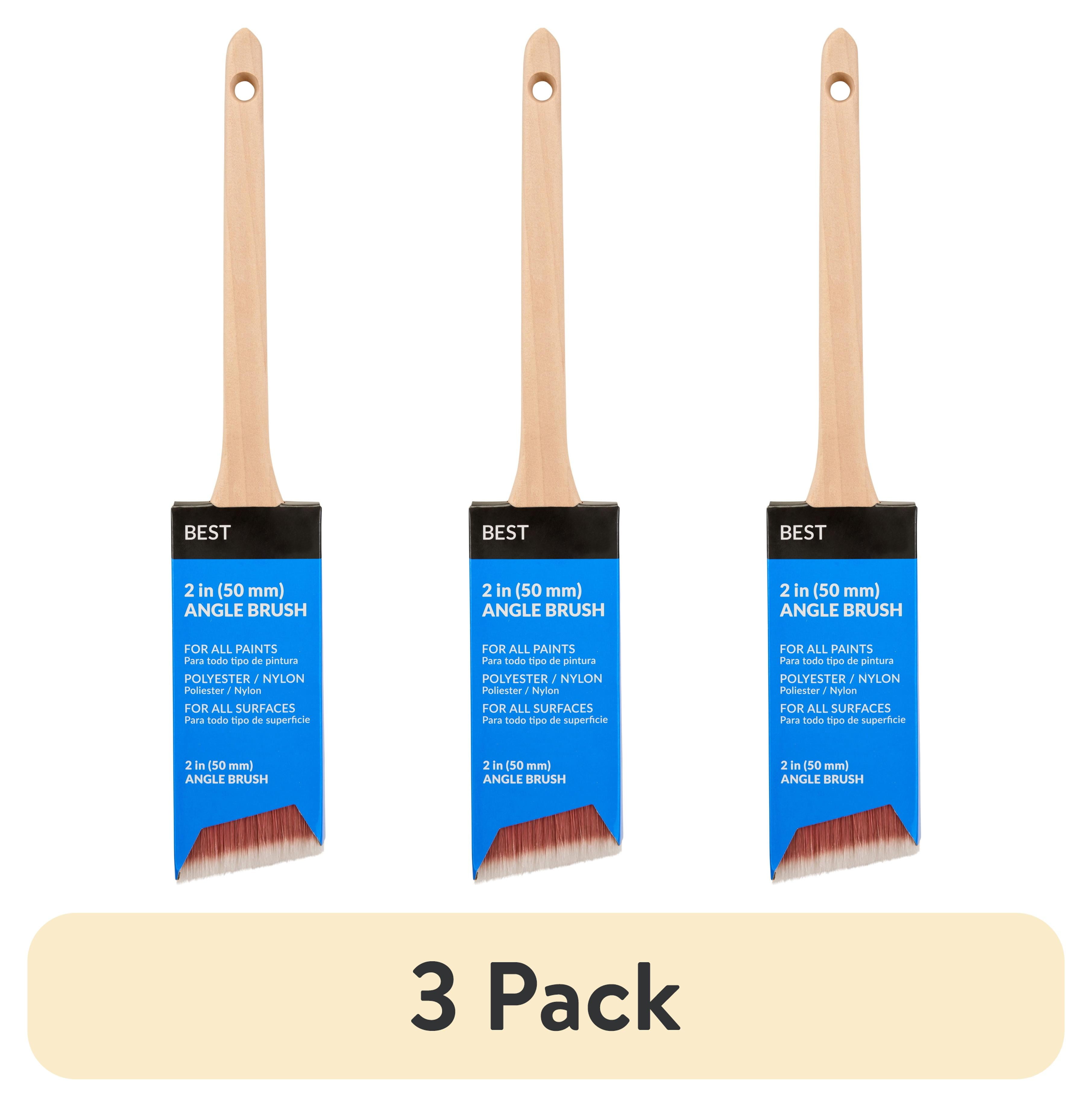 (3 pack) BEST 2" Polyester-Nylon Angle Brush