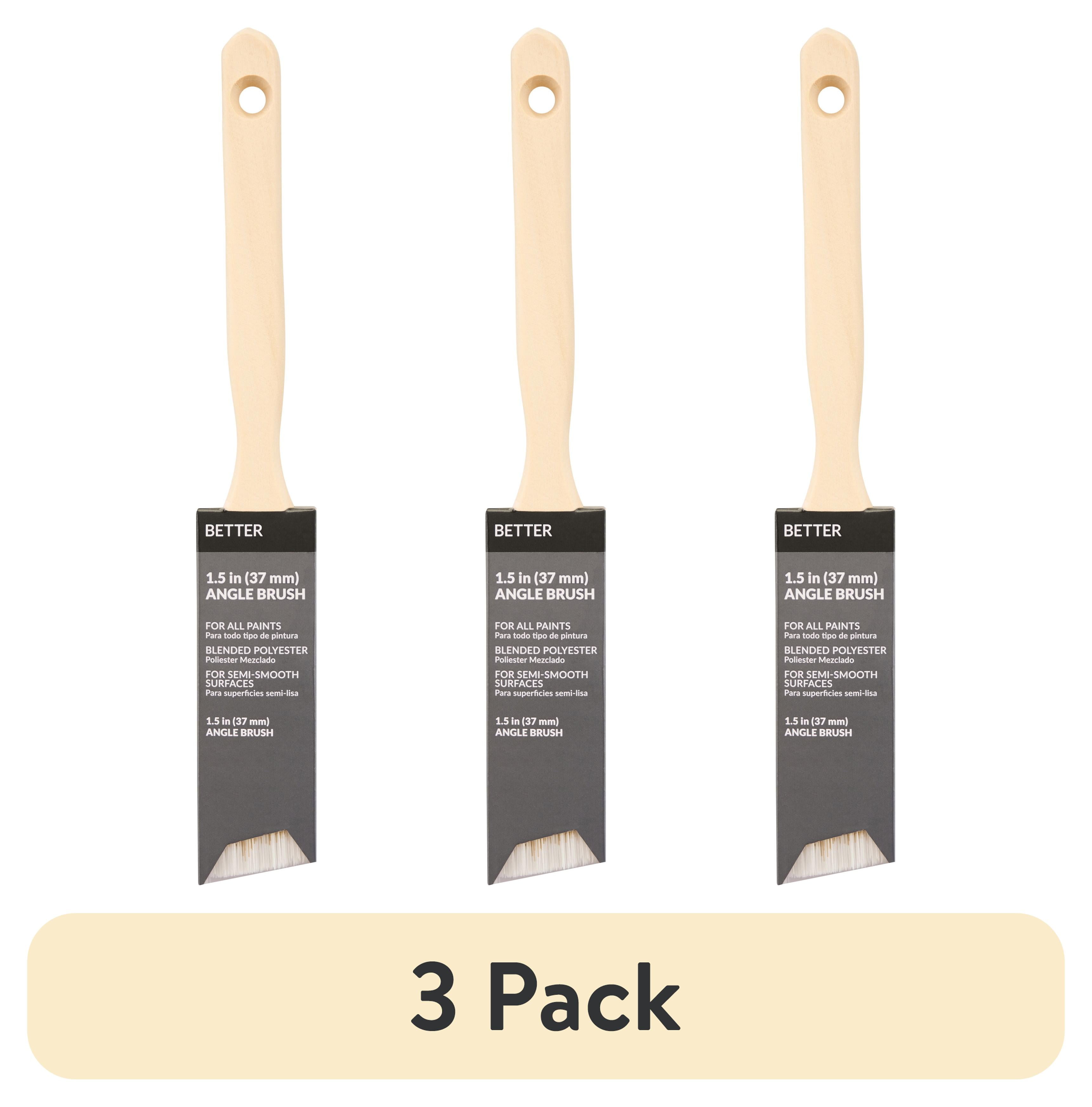 (3 pack) BETTER 1.5" Blended Polyester Angle Brush