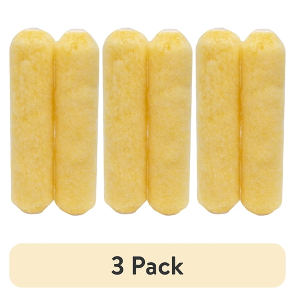 (3 pack) BETTER 6 in x 1/2 in nap High Density Knit Paint Mini Roller, 2 Pack