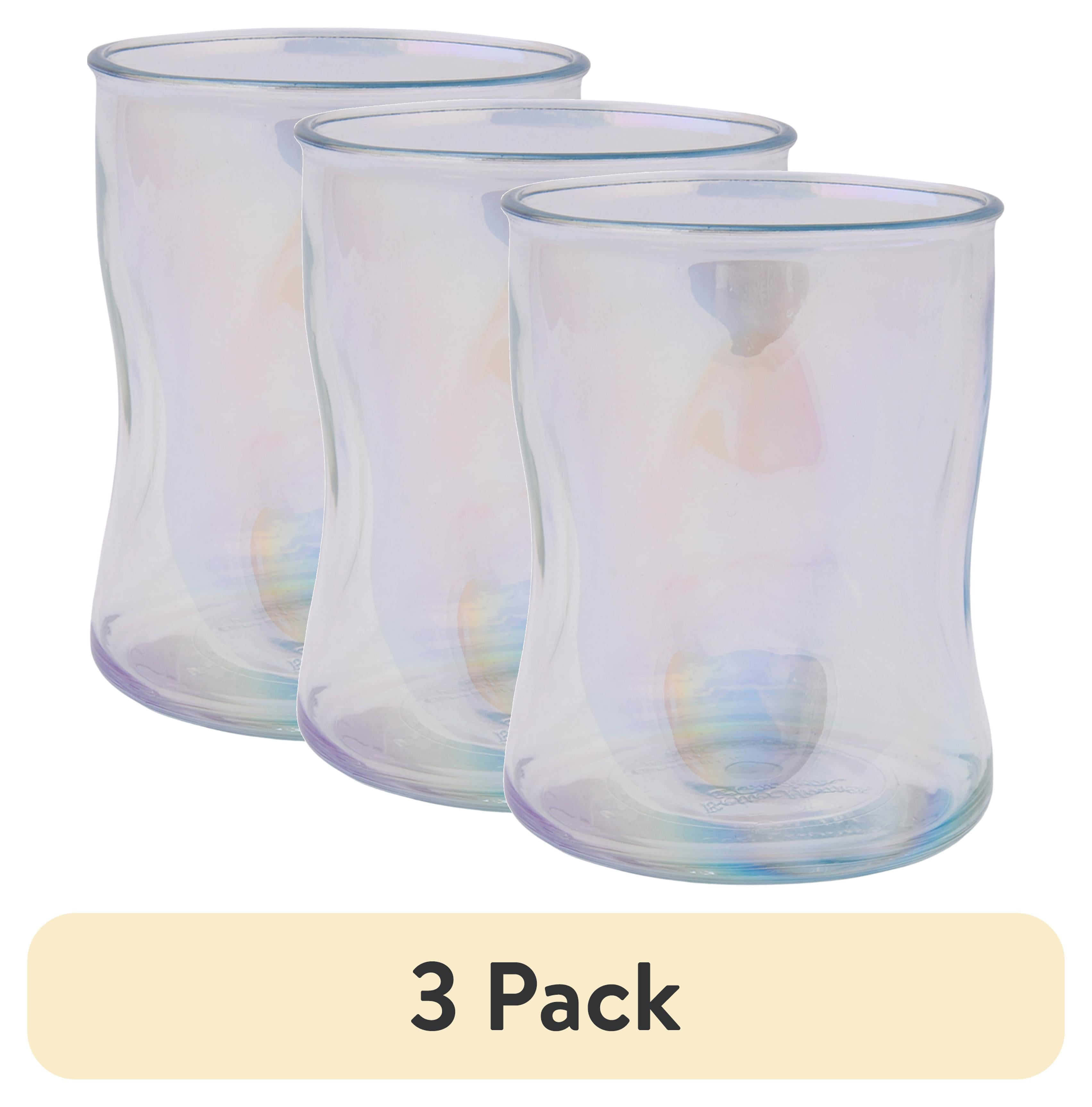 (3 pack) Better Homes & Gardens Plastic Iridescent 14-Ounce Short Tumbler