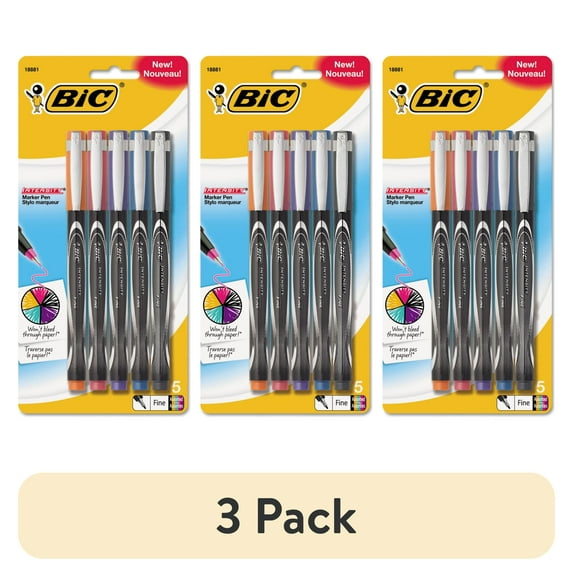 (3 pack) BIC Intensity Marker Pen ,PEN,INTENSTY FASH,5PK,AS