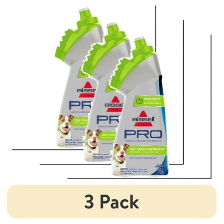 (3 pack) BISSELL 18 oz Pro Oxy Stain Destroyer Pet Brush Head