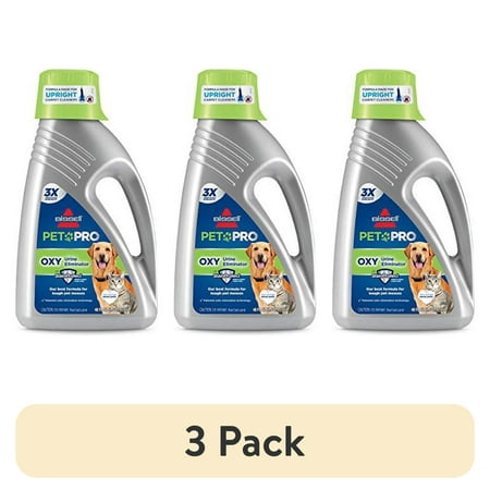 (3 pack) BISSELL PET PRO OXY Urine Eliminator - Cleaner - liquid - bottle - 0.4 gal - concentrated