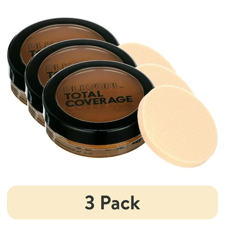 (3 pack) BLK/OPL Total Coverage Concealing Foundation, Hides Discoloration and Tattoos, Beautiful Bronze, .40 oz