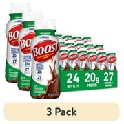 3 pack BOOST 20g High Protein Nutritional Drink Shakes, Rich Chocolate, 8 fl oz, 24 Pack