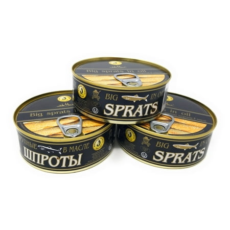(3-pack) BRIVAIS VILNIS Canned Big Sprats in Oil 8.5 oz (240 g)