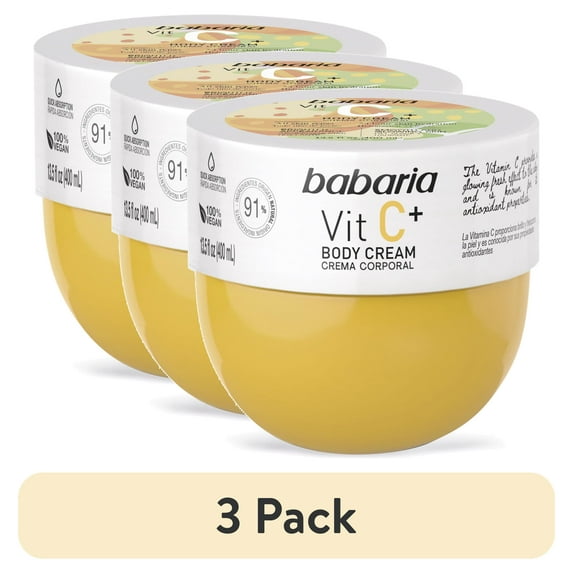 (3 pack) Babaria Vitamin C Body Lotion 13.5 fl oz, Moisturizing and nourishing