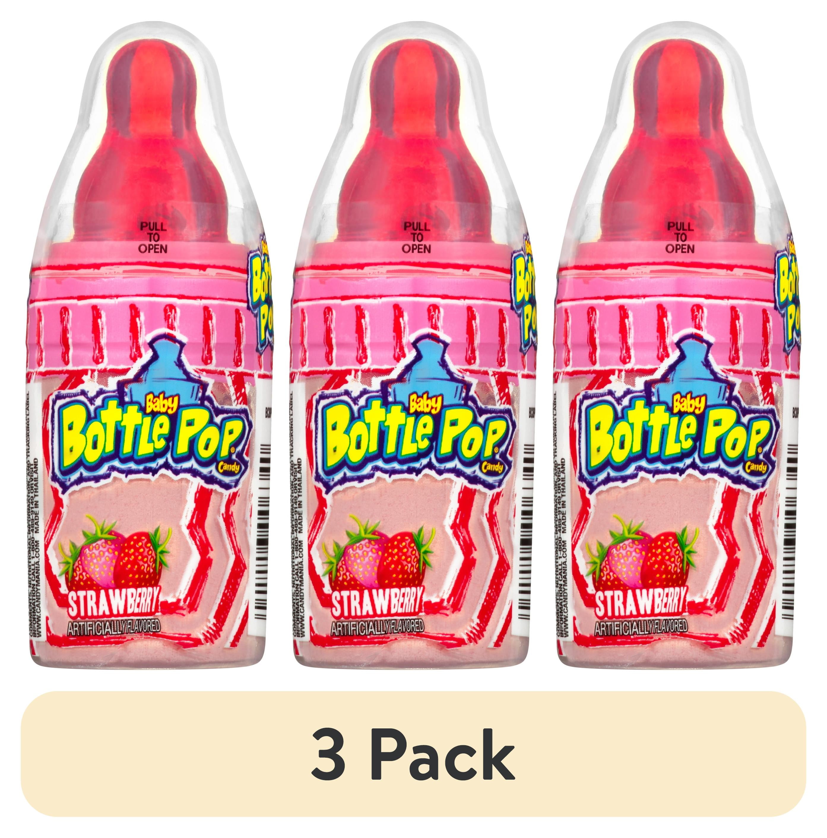 (3 pack) Baby Bottle Pop, Assorted Flavor Lollipops, Gluten-Free, 1.1 oz, 1 Count (Flavor May Vary)