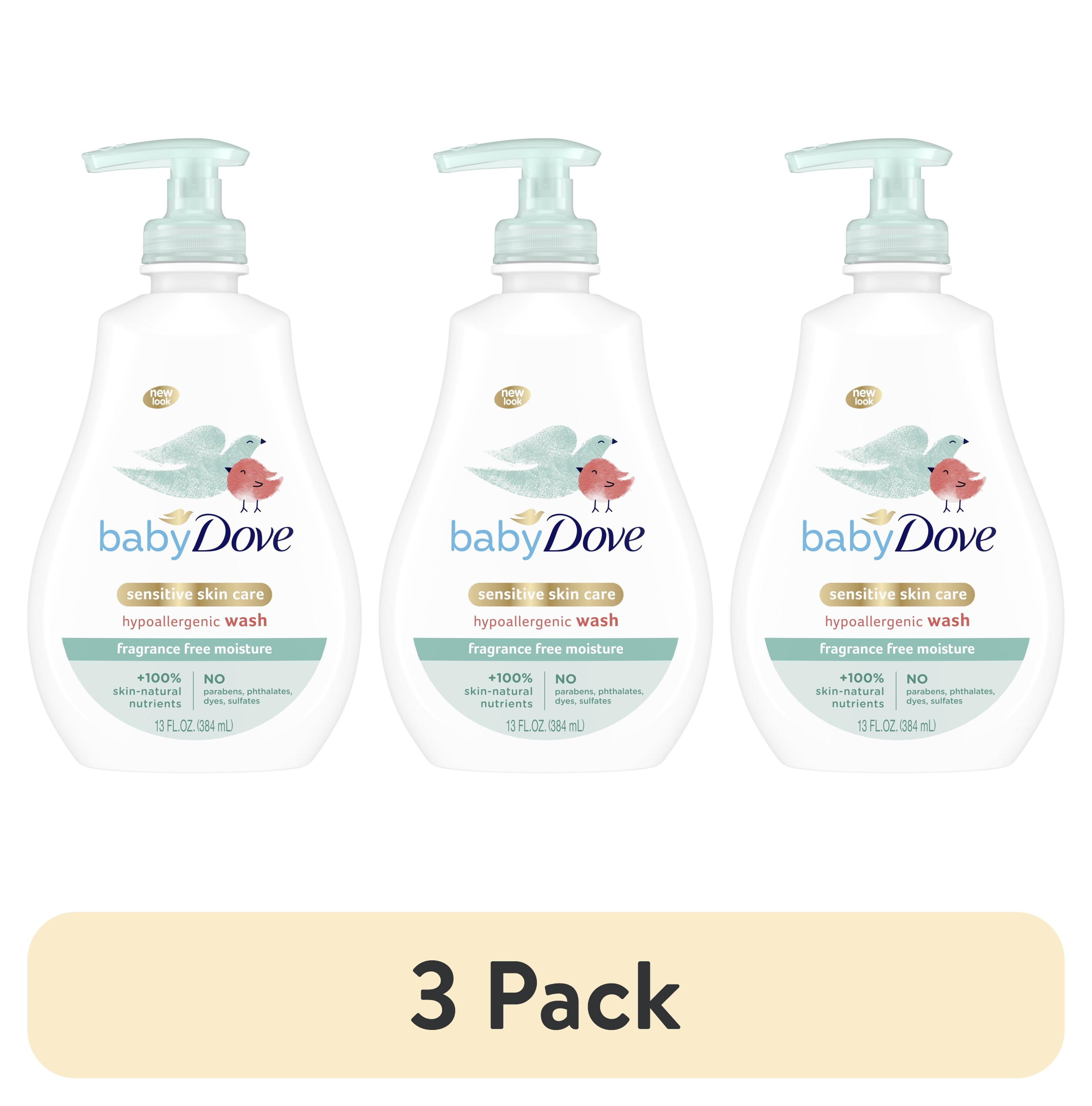 (3 pack) Baby Dove Tip to Toe Sensitive Hypoallergenic Liquid Body Wash, 13 fl oz