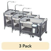 (3 pack) Baby Trend Nursery Center Playard with Animal Toys, Grey