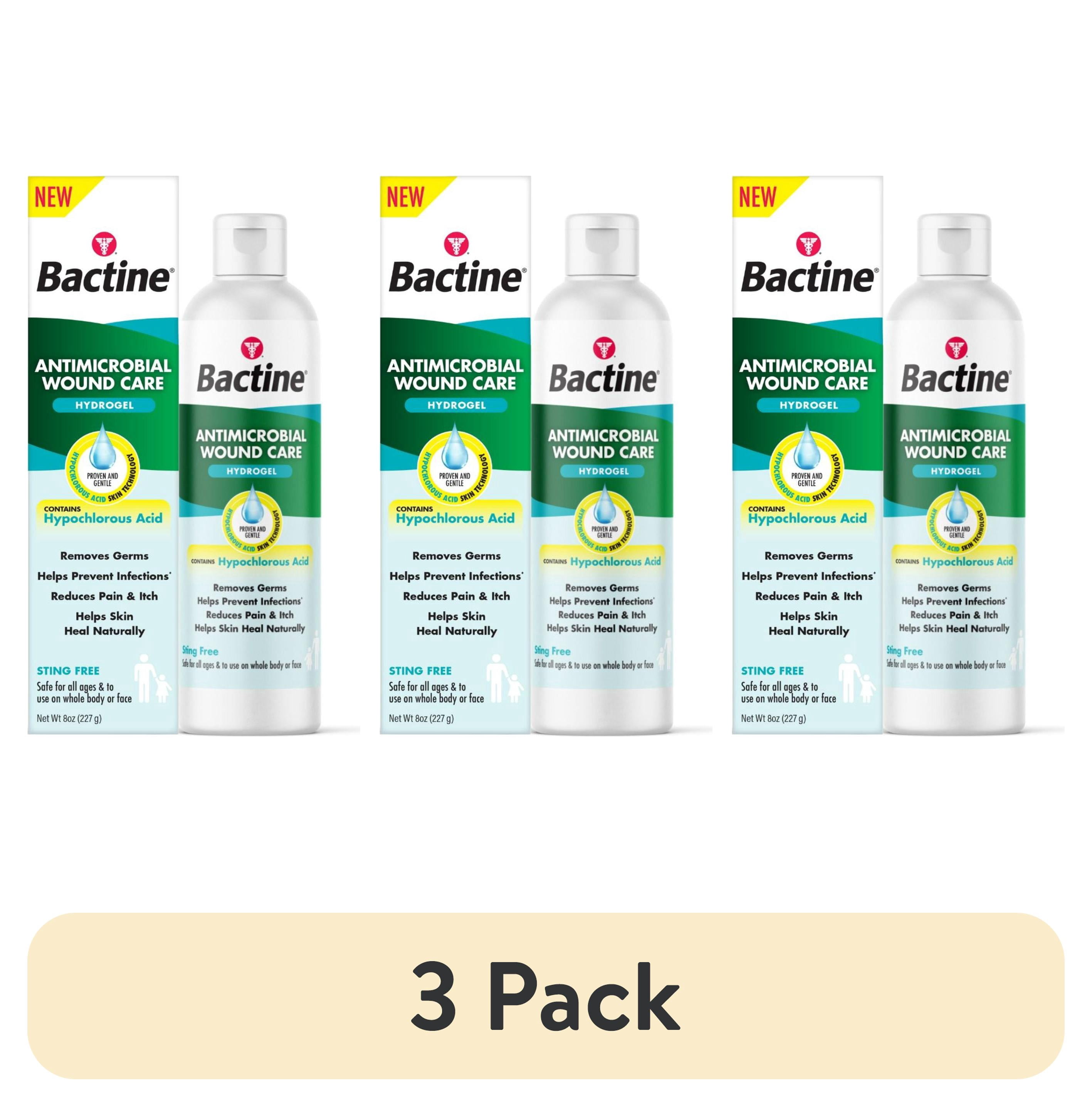 (3 pack) Bactine Antimicrobial Wound Care Hydrogel with Hypochlorous Acid 8 oz
