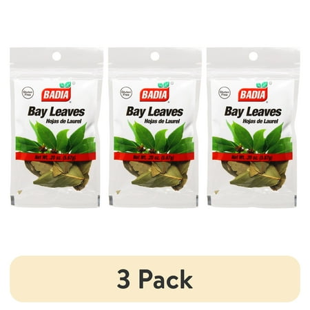 (3 pack) Badia Bay Leaves Whole, 0.2 oz Packet