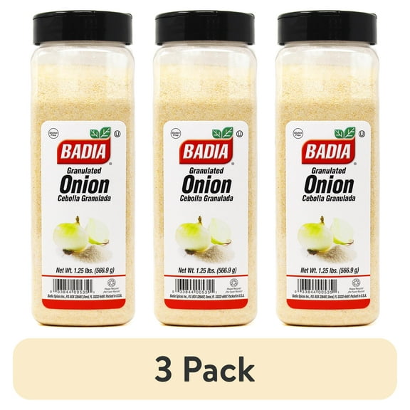 (3 pack) Badia Onion Powder, 1.25 lb, Authentic Flavor Seasoning