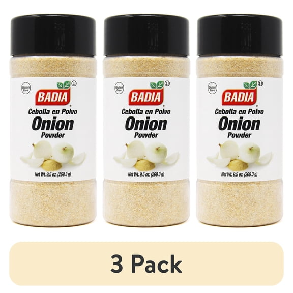 (3 pack) Badia Onion Powder, 8 oz Bottle
