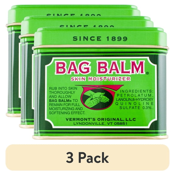 (3 pack) Bag Balm Vermont's Original Ointment, 8 oz.