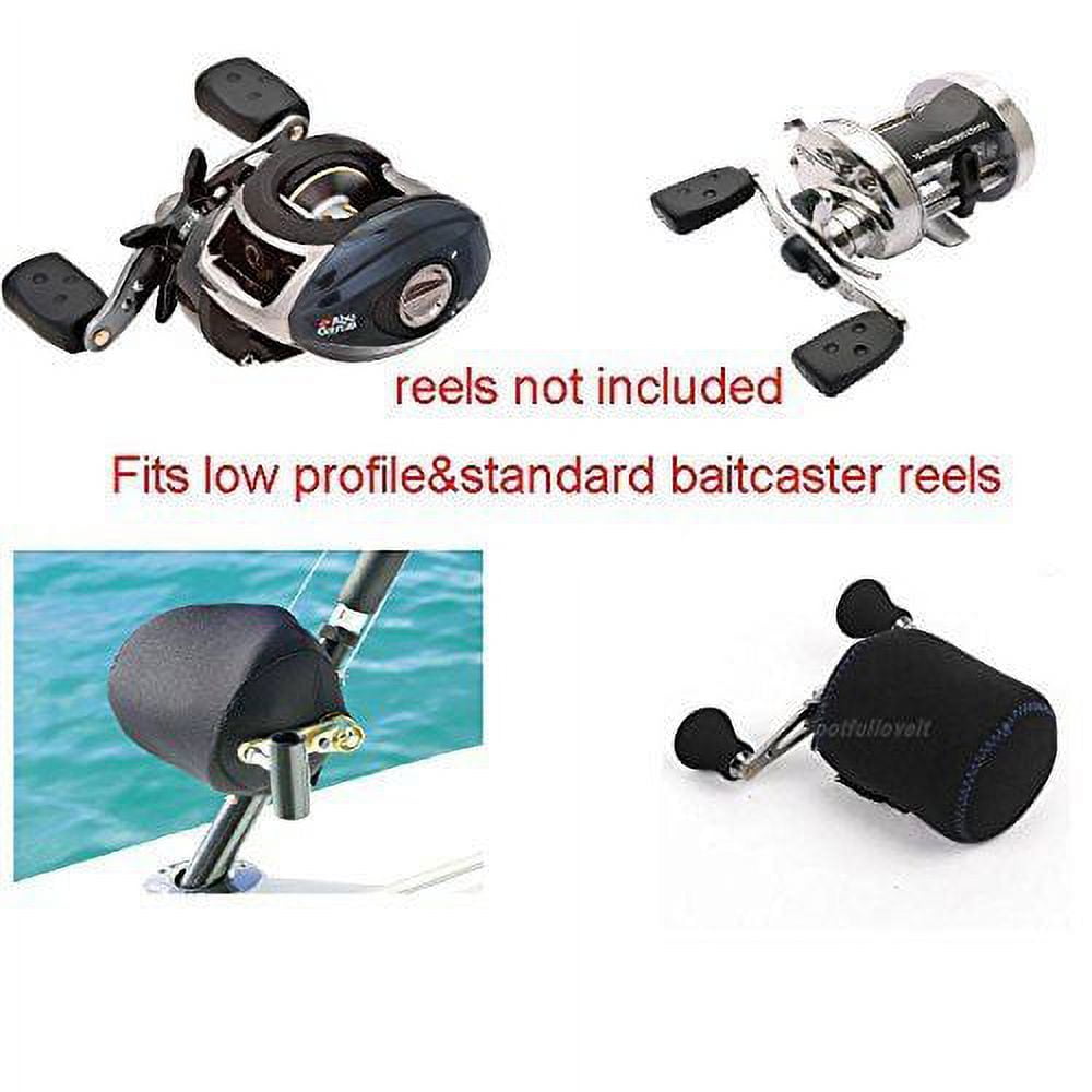 3 pack Baitcaster Fishing Reel Cover fits Low Profile & Standard Reels  Daiwa Abu lews Black max KastKing Quantum Shakespeare 