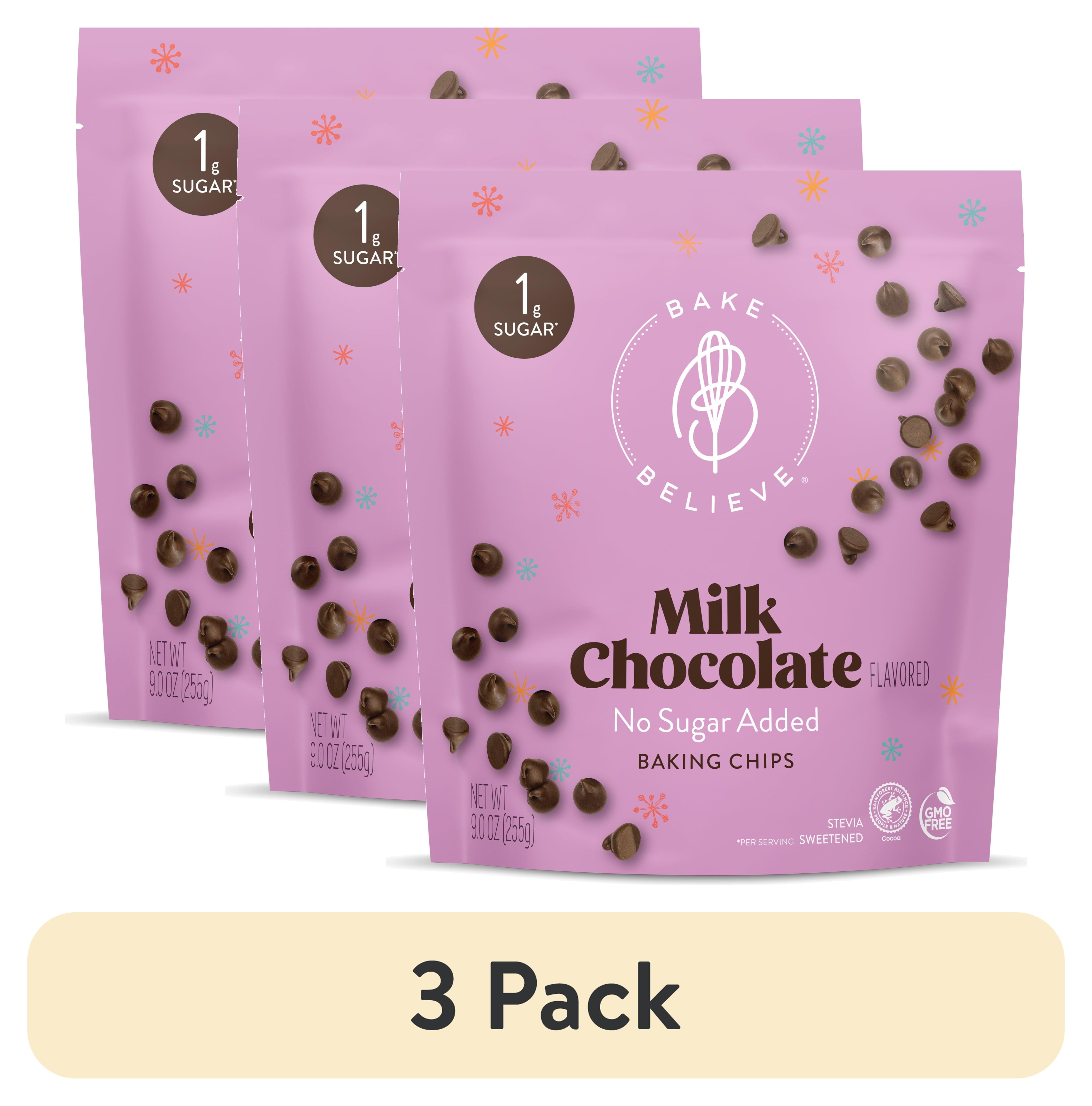 (3 pack) Bake Believe, Keto-Friendly, Milk Baking Chips, 9 oz Bag