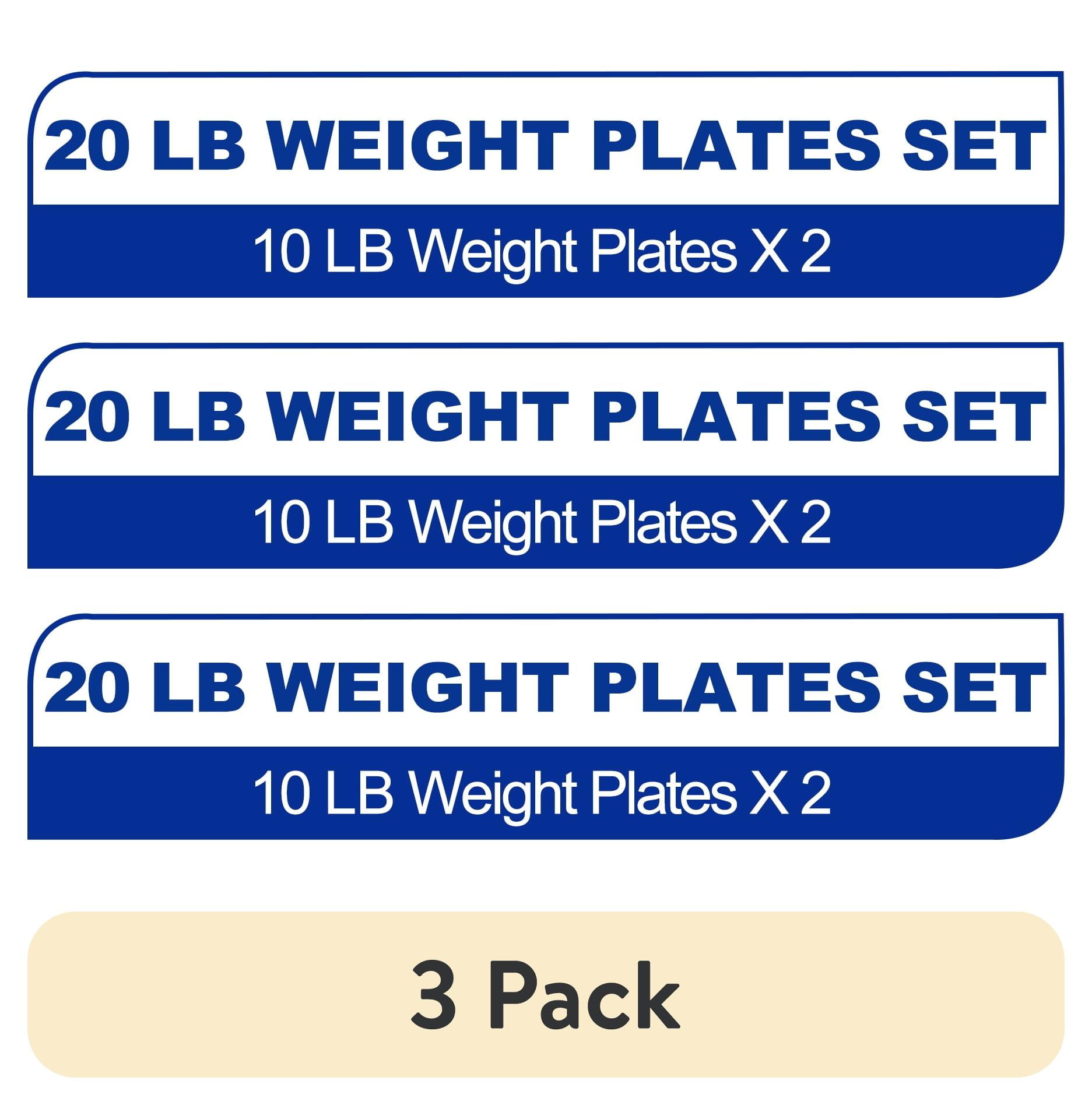 (3 pack) BalanceFrom Olympic Bumper Plate Weight Plate, 10 lbs Pair Black