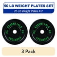 thumbnail interactive-video image 1 of (3 pack) BalanceFrom Olympic Bumper Plate Weight Plate, 25 lbs Pair Black, 1 of 10