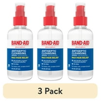 (3 pack) Band-Aid Brand Pain Relieving Antiseptic Cleansing Spray, 8 fl. oz