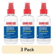 (3 pack) Band-Aid Brand Pain Relieving Antiseptic Cleansing Spray, 8 fl. oz