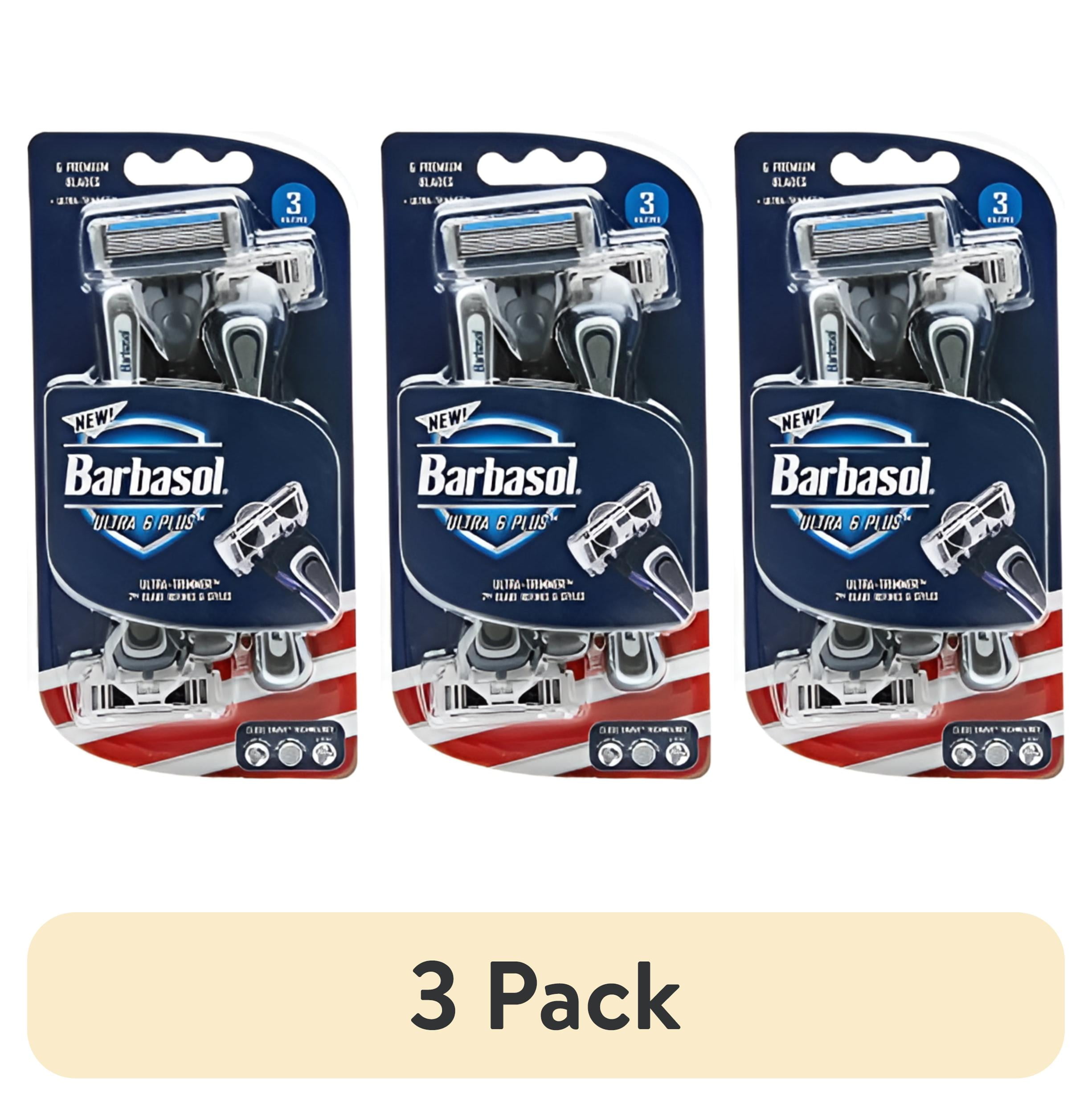 (3 pack) Barbasol Ultra 6 Premium Disposable Razor, 3 Count