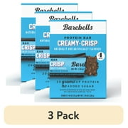 (3 pack) Barebells Protein Bars, Creamy Crisp, 20g High Protein, 1.9oz, 4 Count